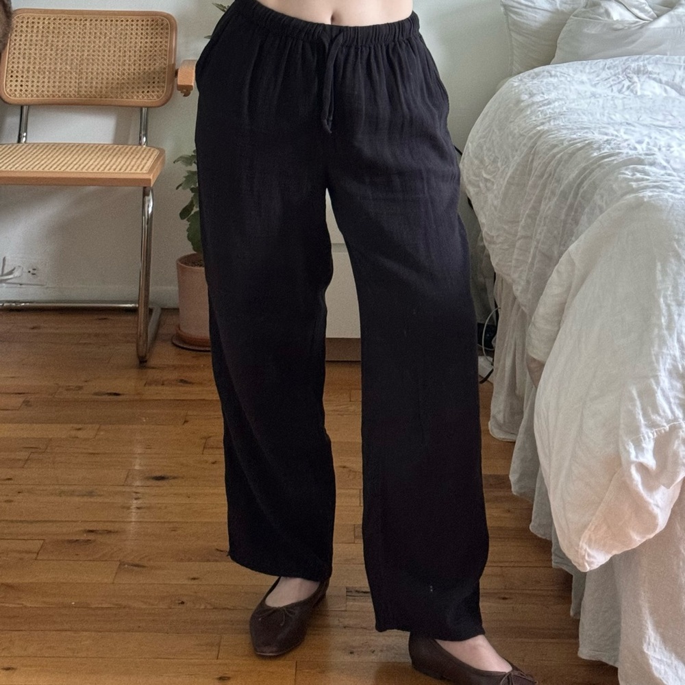 Wilfred black linen pants